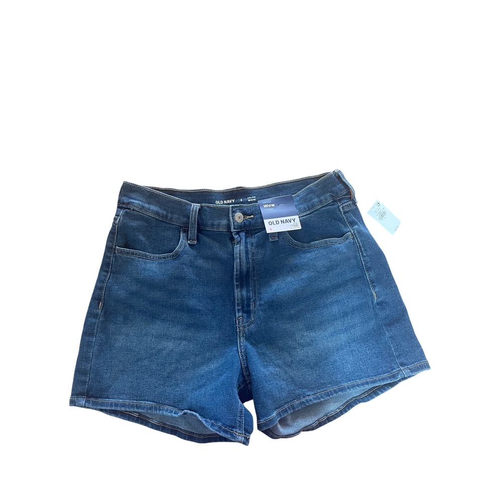 Old Navy Wow High-Rise Denim Shorts Medium Wash 4 Inch Inseam Size 8